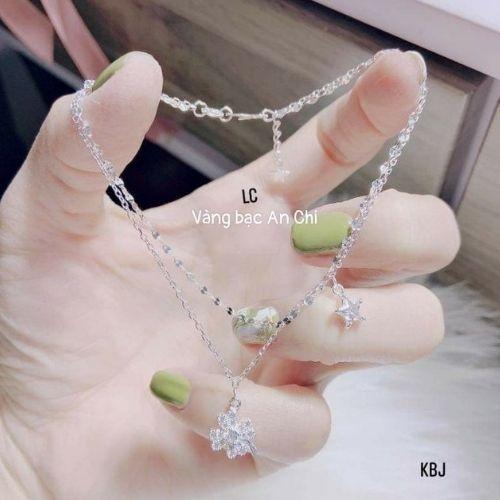 Vòng chân nữ bạc 925 mix cánh bướm butterfly đơn giản điệu đà, Anchi jewelry