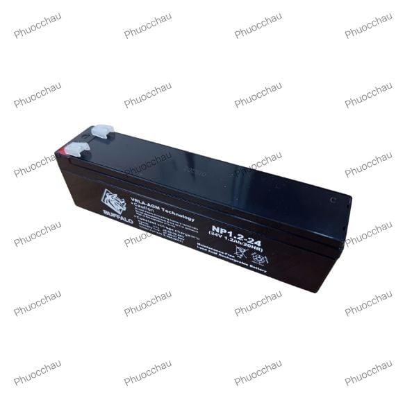 Bình ắc quy Buffalo NP1.2-24 (24V-1.2AH), dùng cho hệ thống báo cháy, thiết bị điện tử