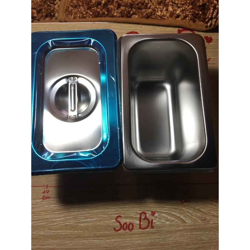 Khay đựng topping inox 1 lít có nắp, dụng cụ pha chế