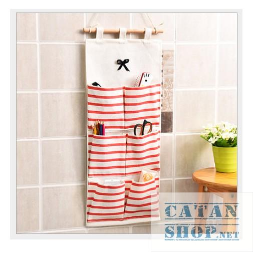 ️Túi đựng đồ đa năng 6 ngăn️ tiết kiệm diện tích, túi vải canvas bền đẹp đa năng tiện lợi