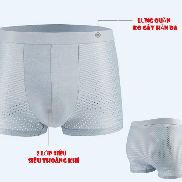 Quần sịp đùi boxer Nhật 4 chiều thông hơi cao cấp BIG SIZE SIZE LỚN (6XL ĐẾN 8XL, 100 ĐẾN 145 KG) thoáng khí kháng khuẩn