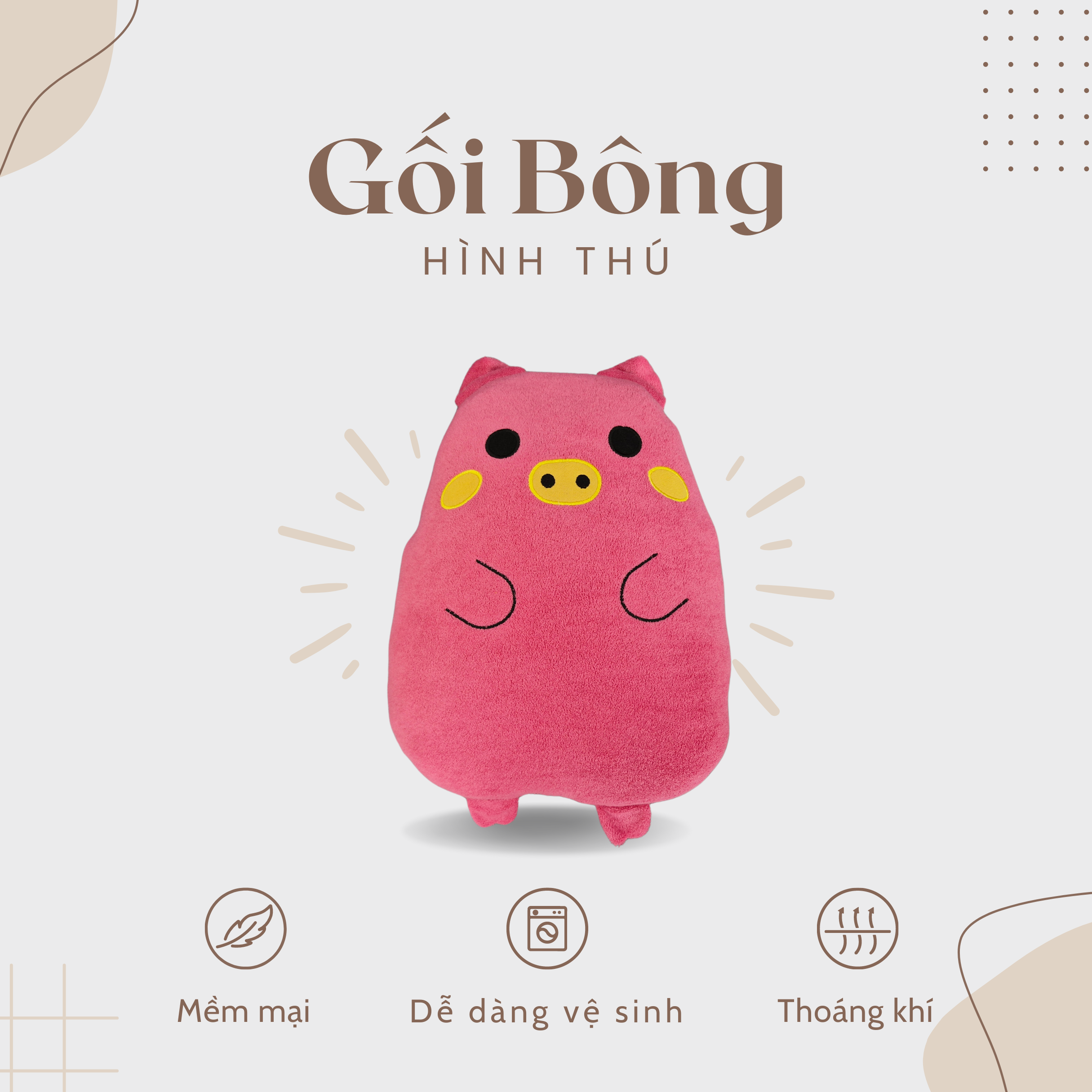 Gối bông cho bé MYM size 30x40cm siêu đáng yêu mềm mịn êm ái dành cho bé yêu (Khách Vui Lòng Chat Với Shop Để Chọn Mẫu)