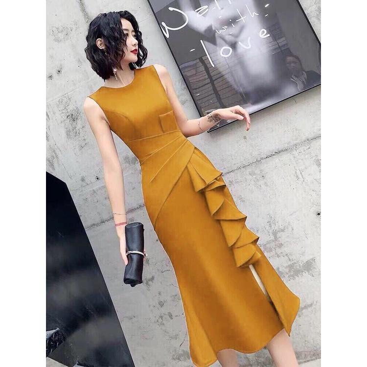 ĐẦM BODY CỔ TRÒN XẺ, BÈO- SIÊU HACK DÁNG