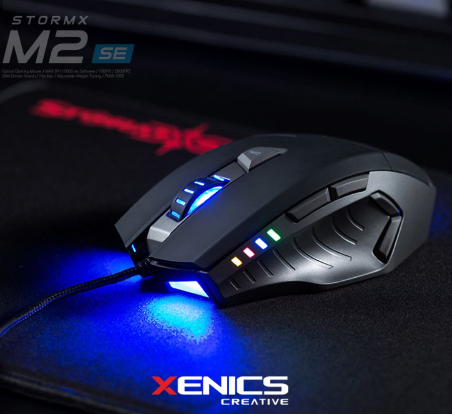 Chuột chơi GAME XENICS STORMX M2 10.000DPI 9 nút_HÀNG CHÍNH HÃNG