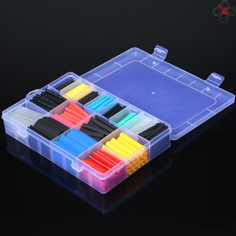 580PCS Assorted 2:1 Polyolefin Heat Shrink Tubing Tube Halogen-Free 6 Colors 11 Sizes Sleeving Wrap Wire Cable Kit φ1.0-φ10mm
