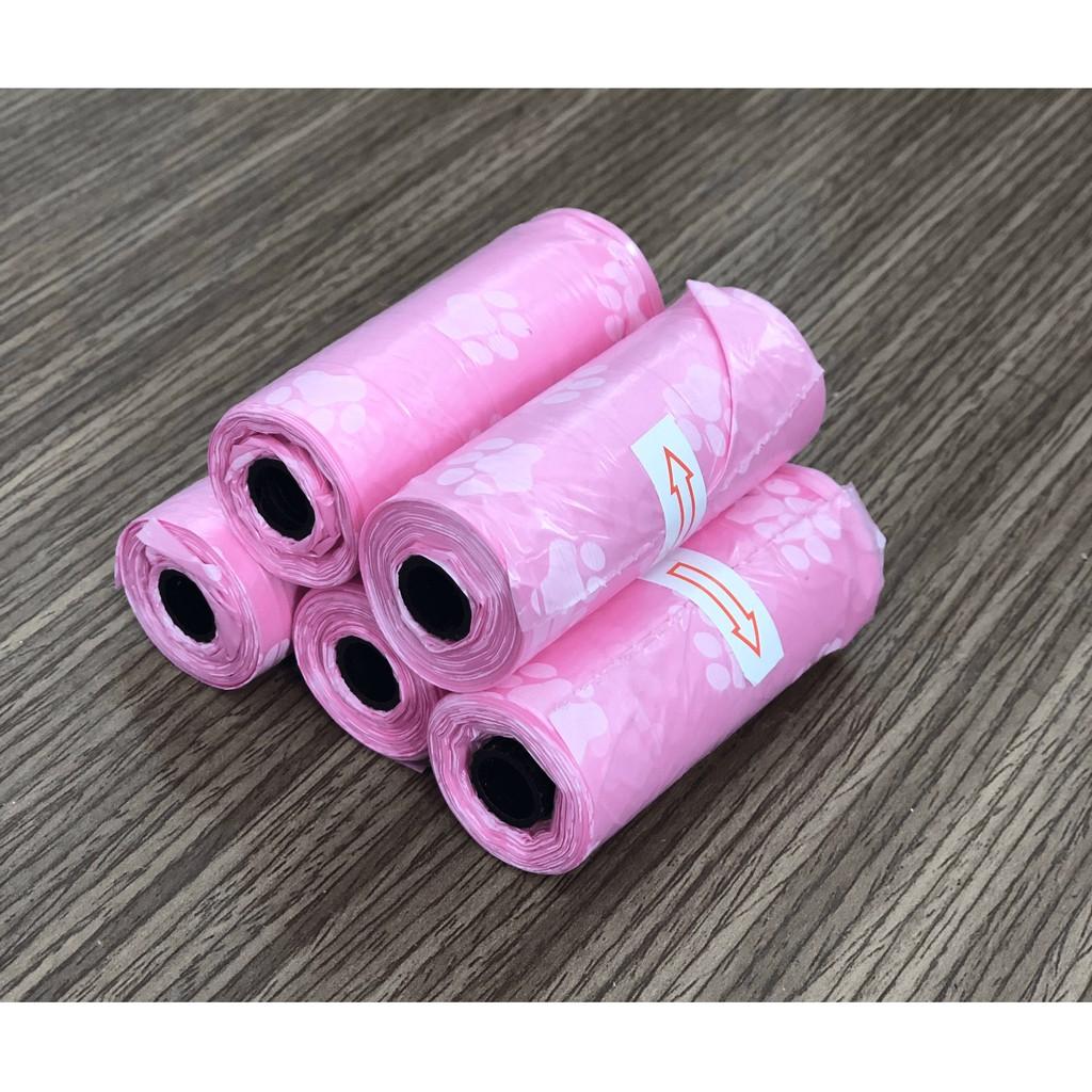 Túi Nilon hốt phân cho chó mèo in hình bàn chân đáng yêu
