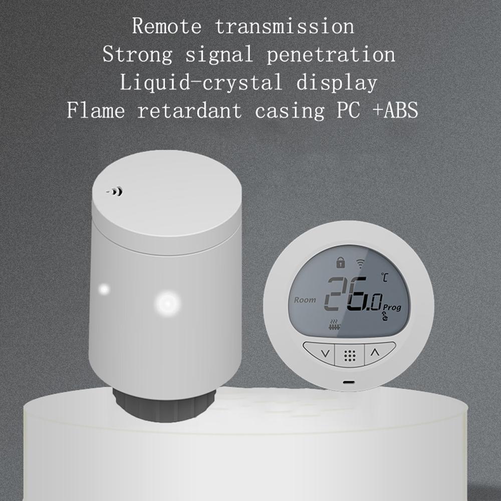 Tuya Zigbee Thermostatic Radiator Valves Intelligent Wireless Mobilephone App Control Home Heating Thermostat Temperature Controller Radiator Thermostat Compatible with Amazon Alexa Google Home