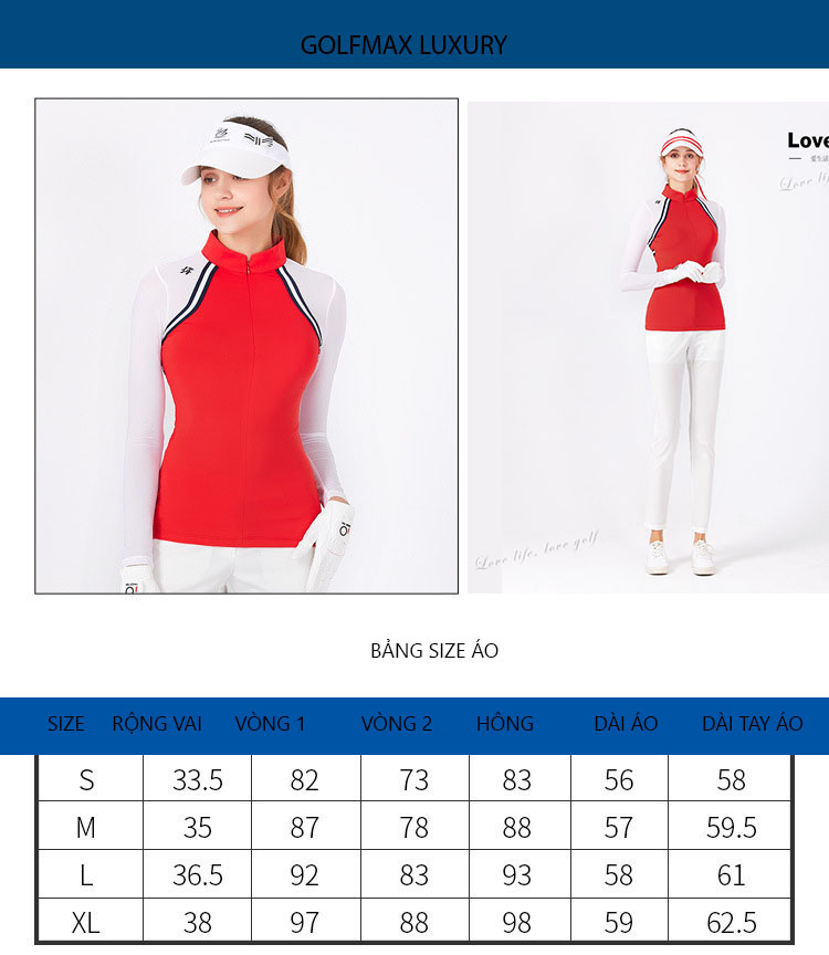 Áo dài tay Golf nữ LG17005