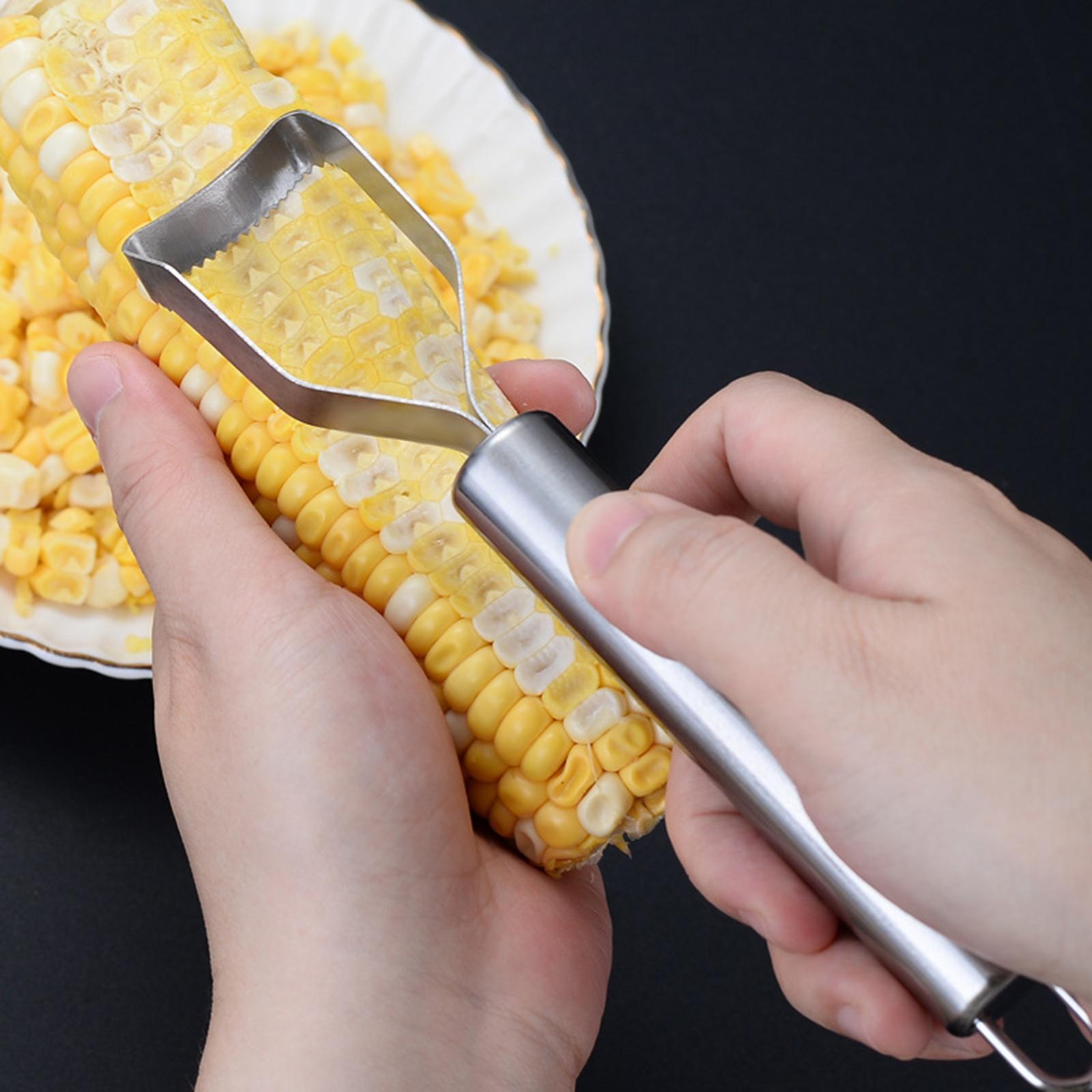 Corn  Corn Thresher Portable Corn Scraping Quick Corn Cobs Remover with Hanging Hole Kitchen Gadgets Corn Peeling Machine Corn Planer