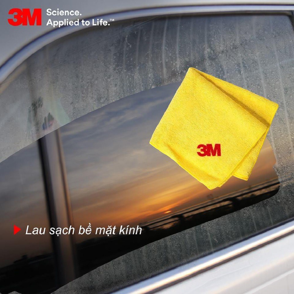 Khăn Lau Xe Ô Tô 3M SQ21 Sợi Microfiber Mềm Mịn Chuyên Dụng, Khăn Lau Đa Năng Rửa Xe Ô Tô, Xe Máy 2 Mặt Siêu Thấm