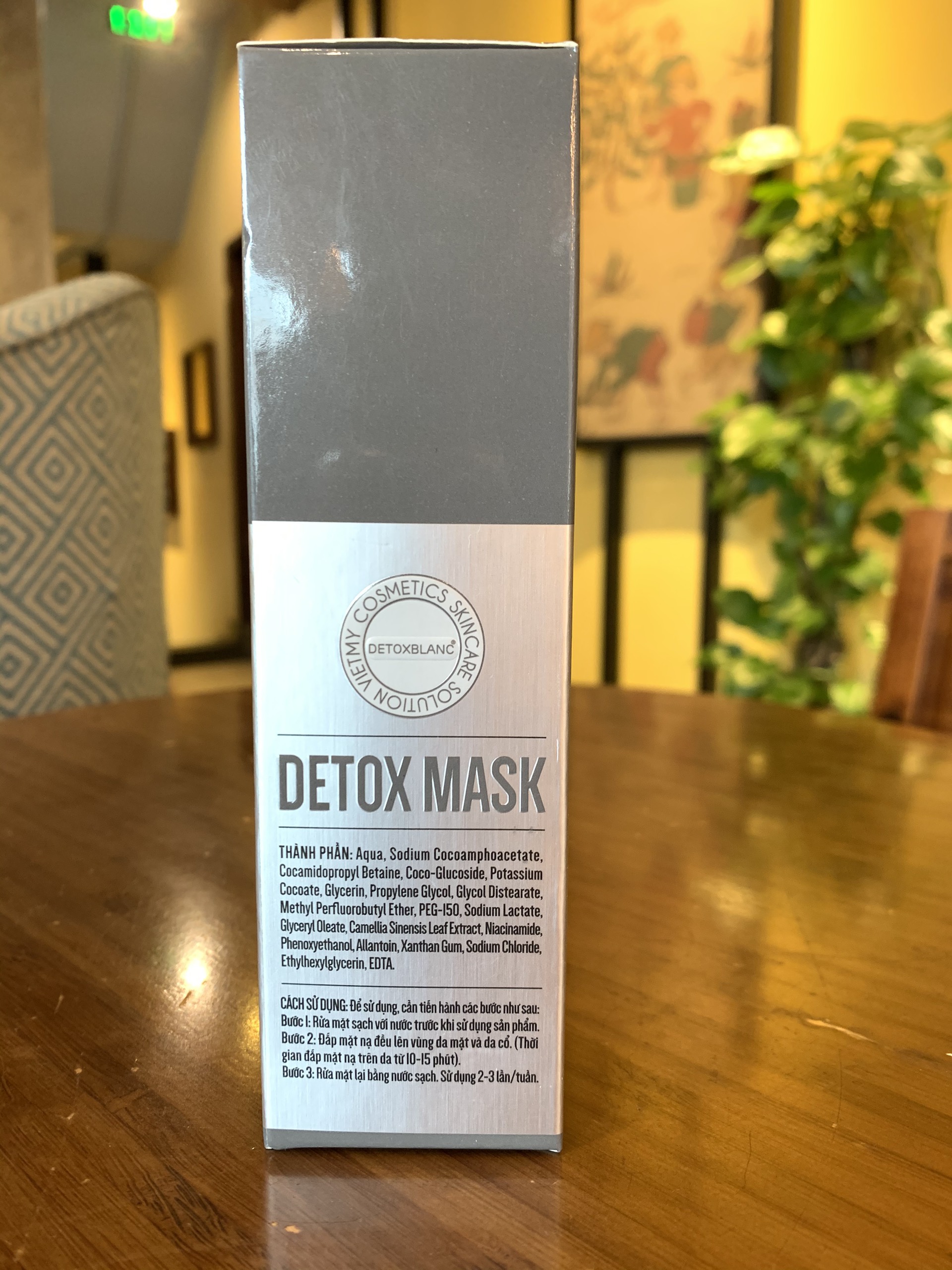 Mặt Nạ Thải Độc Trắng Da Ngừa Mụn Nám Detox BlanC: Detox Mask (mẫu mới) + Tặng kèm Kẹp tóc Ngọc Trai 