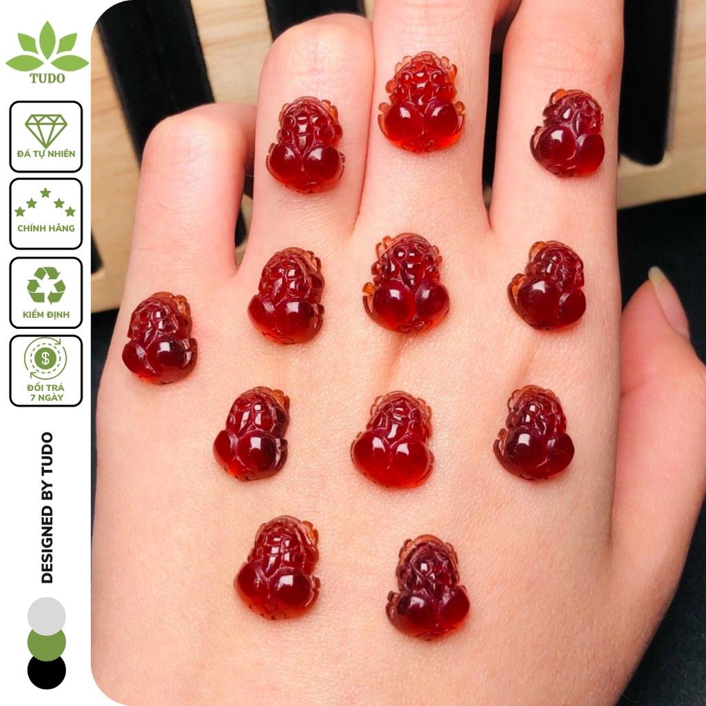 Mặt Nhẫn Tỳ Hưu Garnet Đỏ TUDO - Đá Phong Thủy cho nữ mệnh Hỏa Thổ