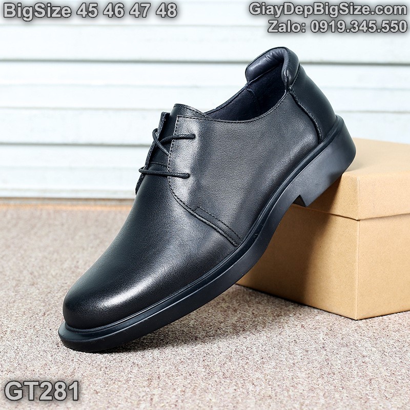 Giày tây công sở cỡ lớn 45 46 47 48 cho nam chân to. Big size leather shoes for wide feet