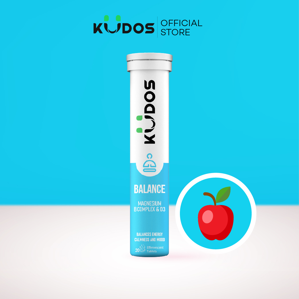 Viên sủi Magie + Vitamin nhóm B KUDOS BALANCE hỗ trợ giảm stress, ngủ ngon, tinh thần thoải mái .