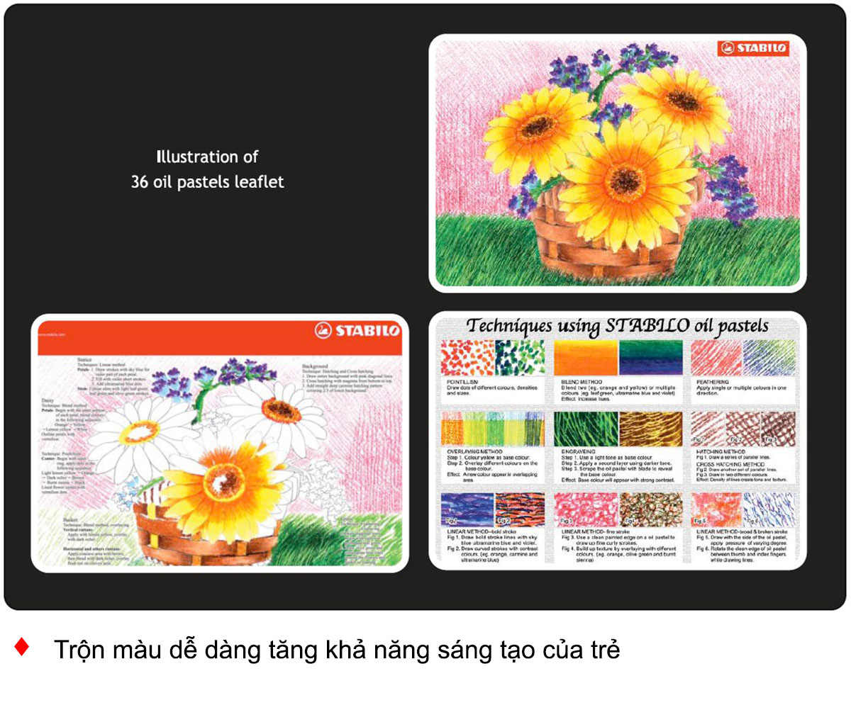 Bộ Bút Sáp Dầu Stabilo Trio OP2624