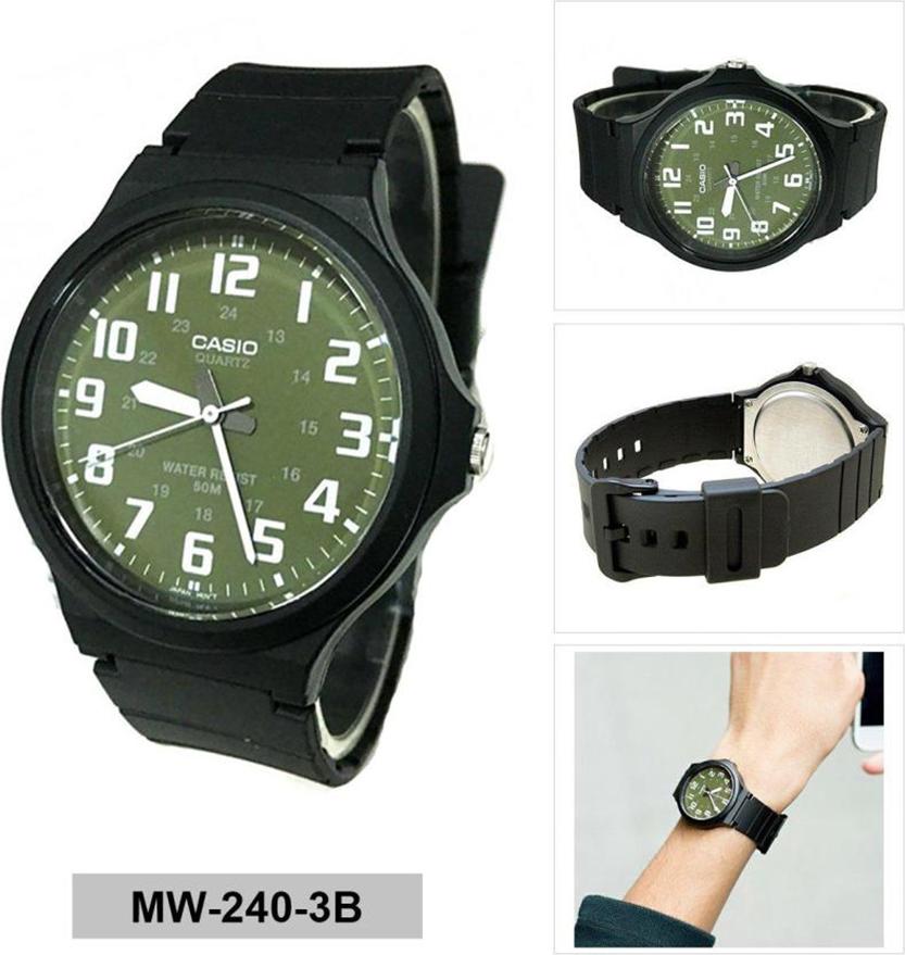 Đồng hồ nam dây nhựa Casio MW-240-3BVDF