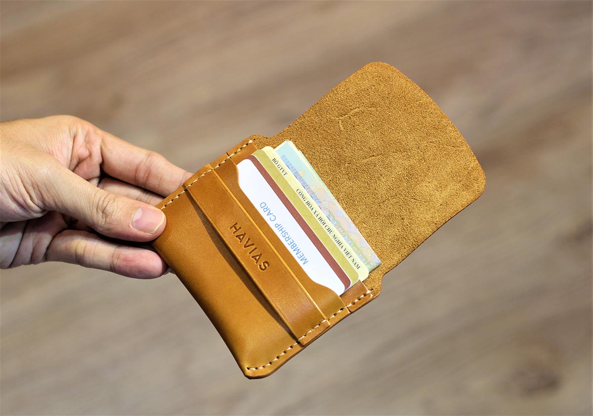 Ví da Mini Handcrafted Smile Wallet