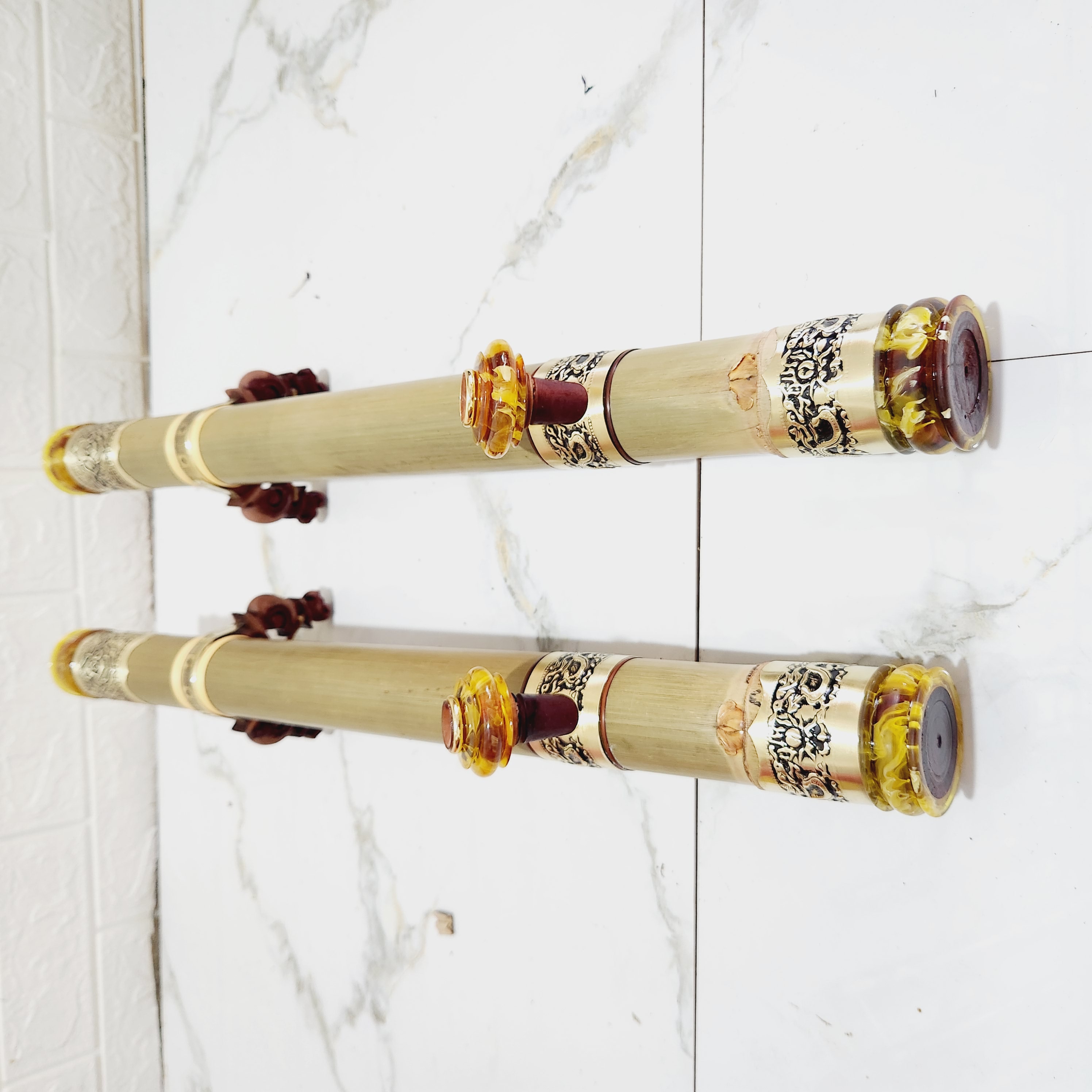 Điếu nữa bọc đồng nổi dài 68cm