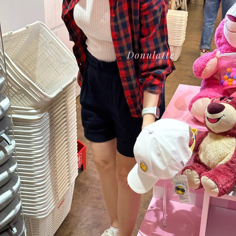 Áo sơ mi nữ caro vải nĩ dáng vừa dài tay kiểu dáng basic nhiều màu sắc - donulatte.clothing Caro Shirt Freesize