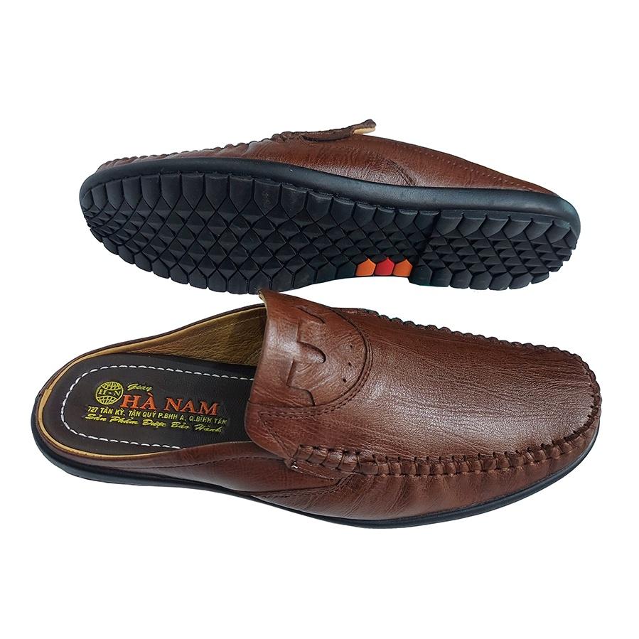 Dép Bít Mũi Nam HÀ NAM Da Bò Thật Cao Cấp GSB2064