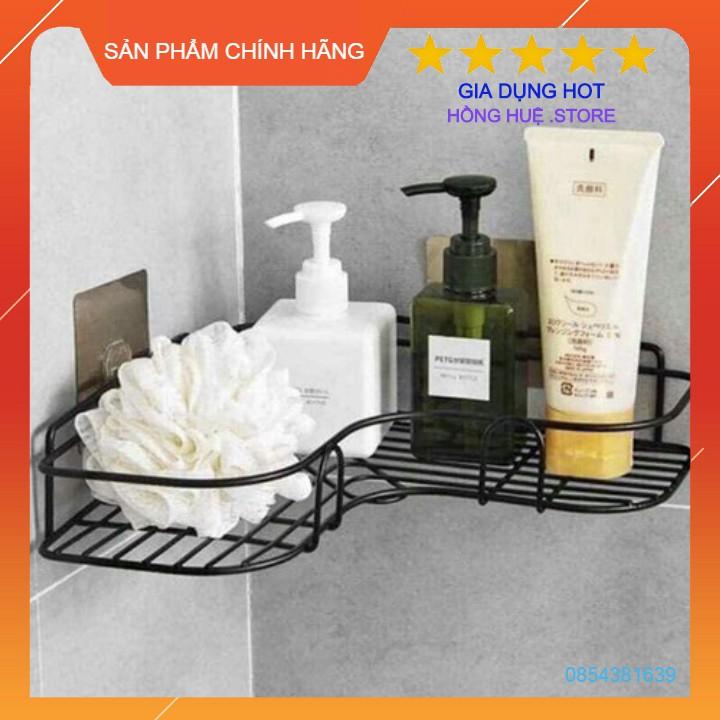 Kệ góc sắt đen dán cường lực