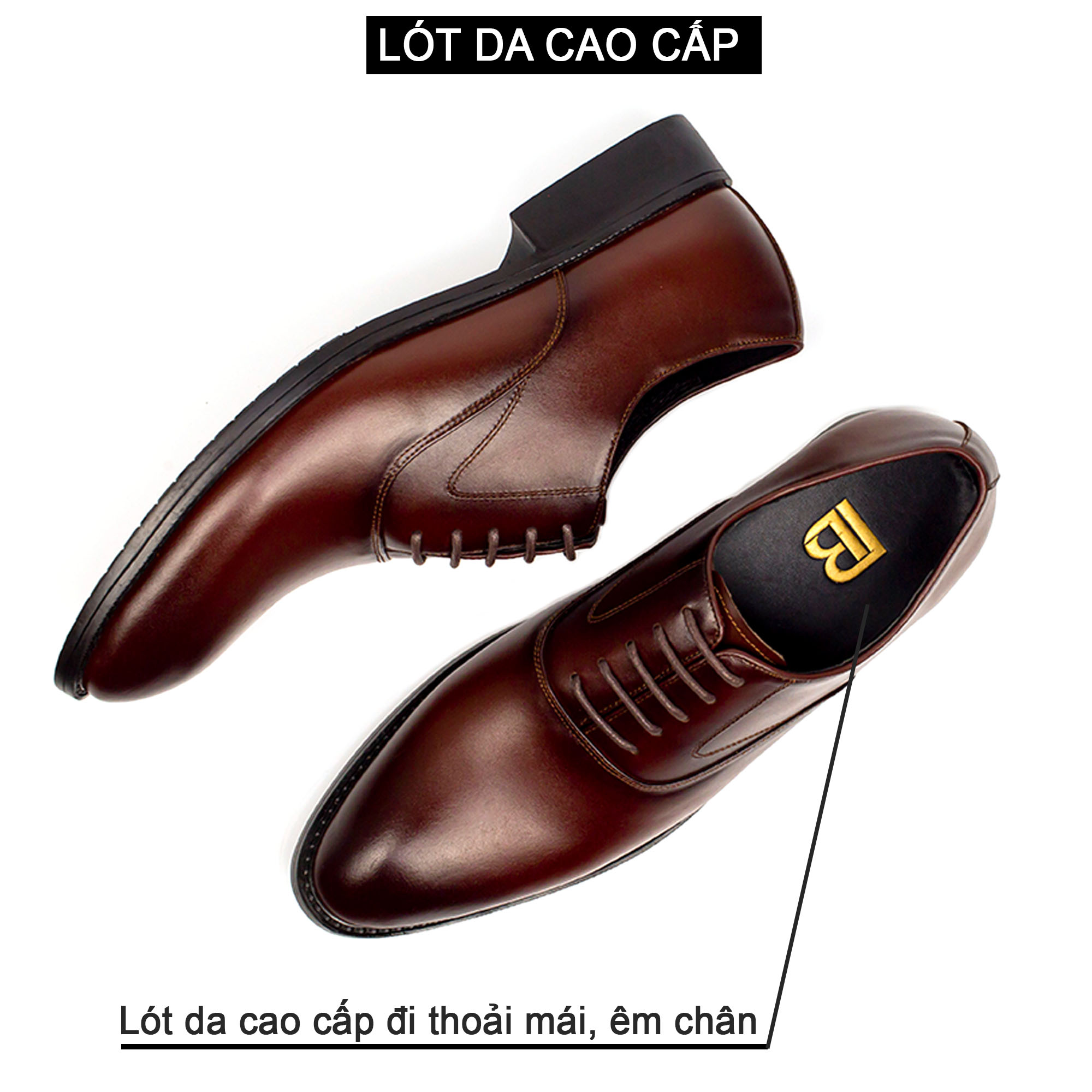 Giày da nam, giày oxford công sở G103 - Da bò Nappa cao cấp