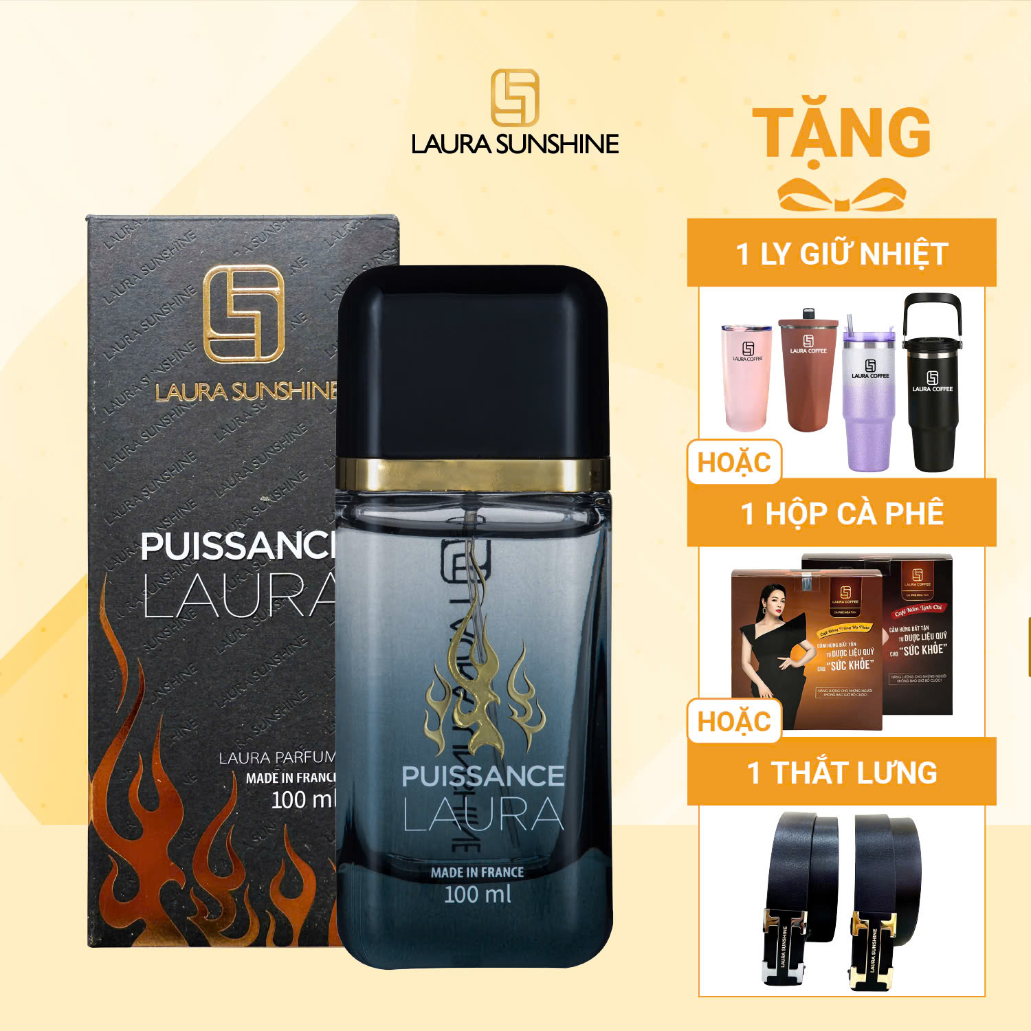 Nước hoa nam Laura Sunshine No.09 Puissance Laura 100ml - Nam tính, Mạnh mẽ