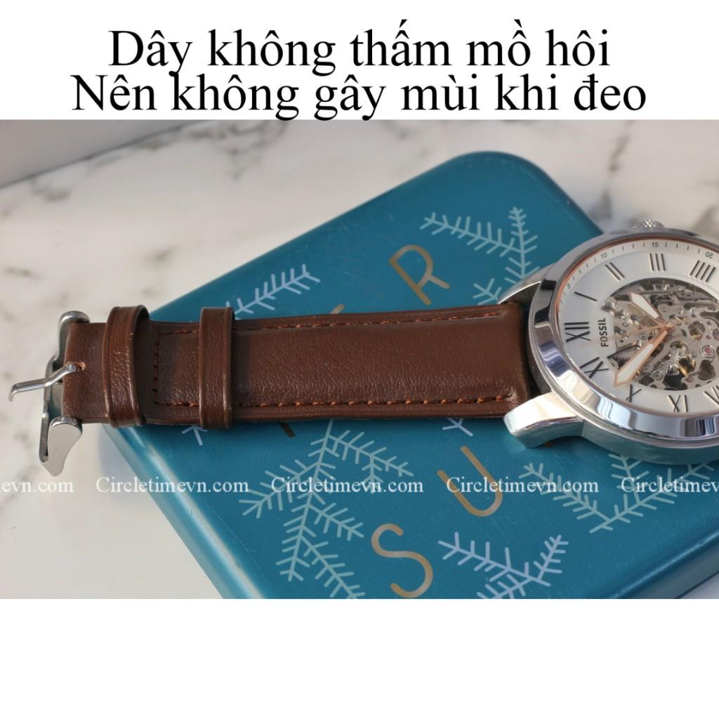 Dây da đồng hồ nam nữ đủ size 12/14/16/18/20/22/24 cực mềm