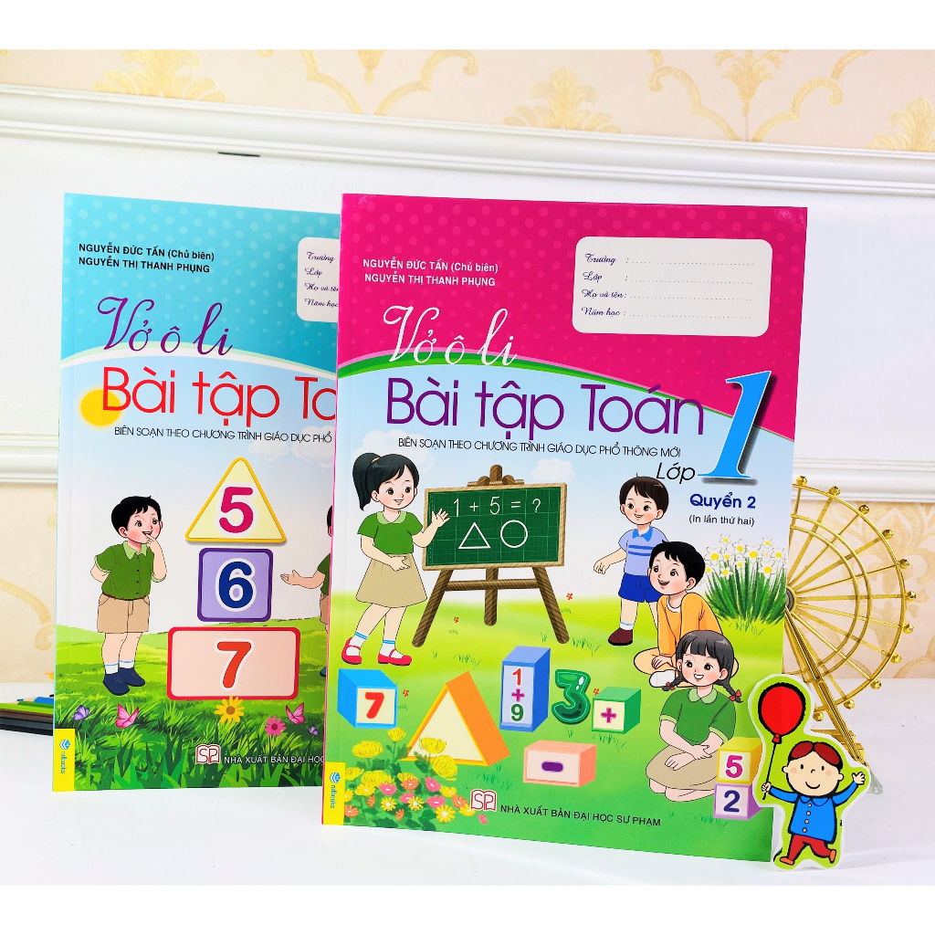 Sách - Combo Vở Ô Li Bài Tập Toán Lớp 1 - Biên soạn theo chương trình GDPT mới