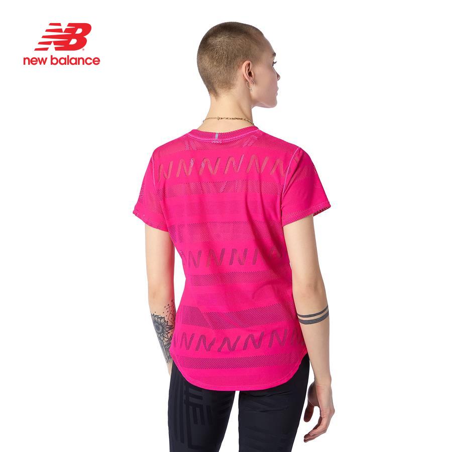 Áo thun tay ngắn thể thao nữ New Balance Q Speed Jacquard - AWT13277PGL (form châu á)