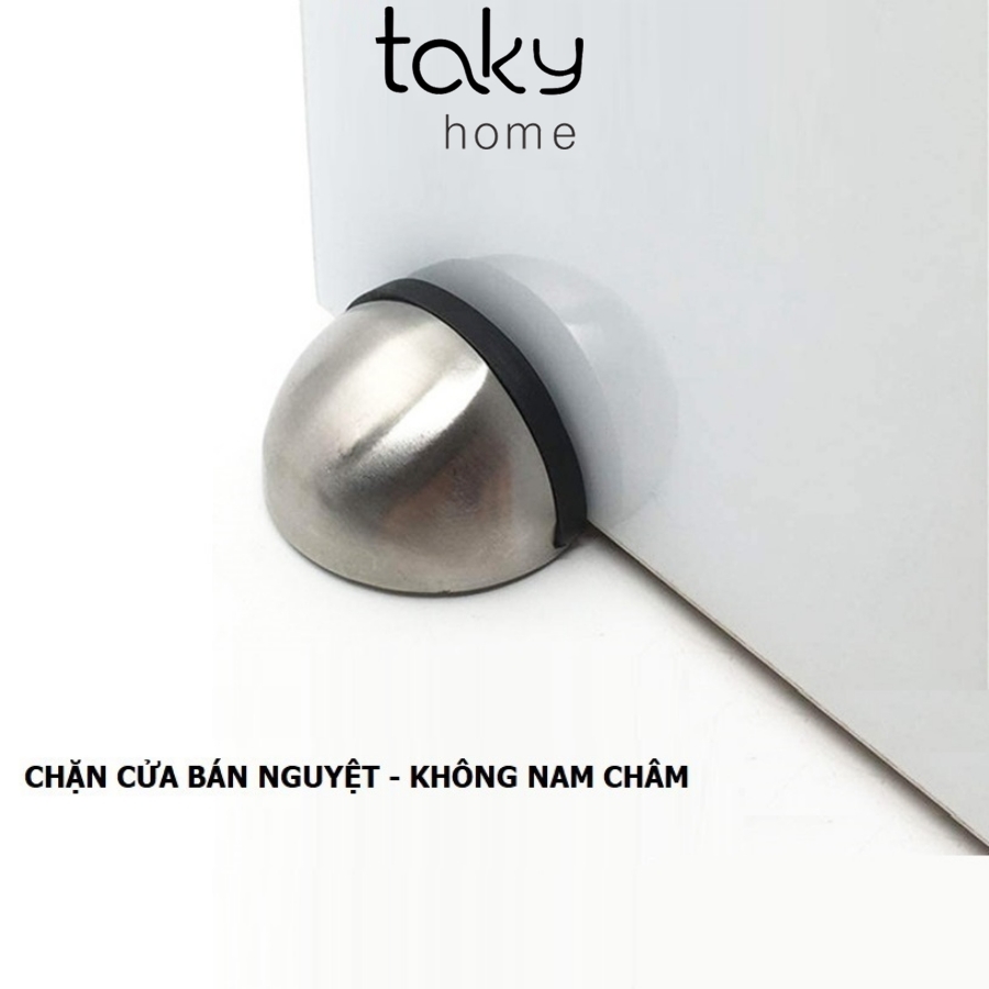 Chặn Cửa Bán Nguyệt Màu Bạc, Chặn Cửa Gắn Sàn, Chặn Cửa Chống Va Đập Cánh Cửa Với Tường, Không cần khoan đục, Siêu Bền, TakyHome 1100