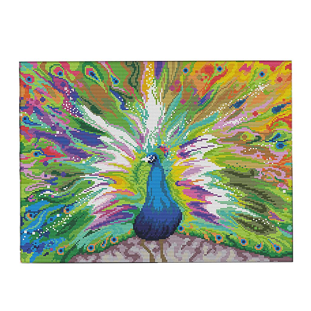 Stamped & Counted Cross Stitch Kits DIY Embroidery Kit Needlecrafts - Peacock Pattern