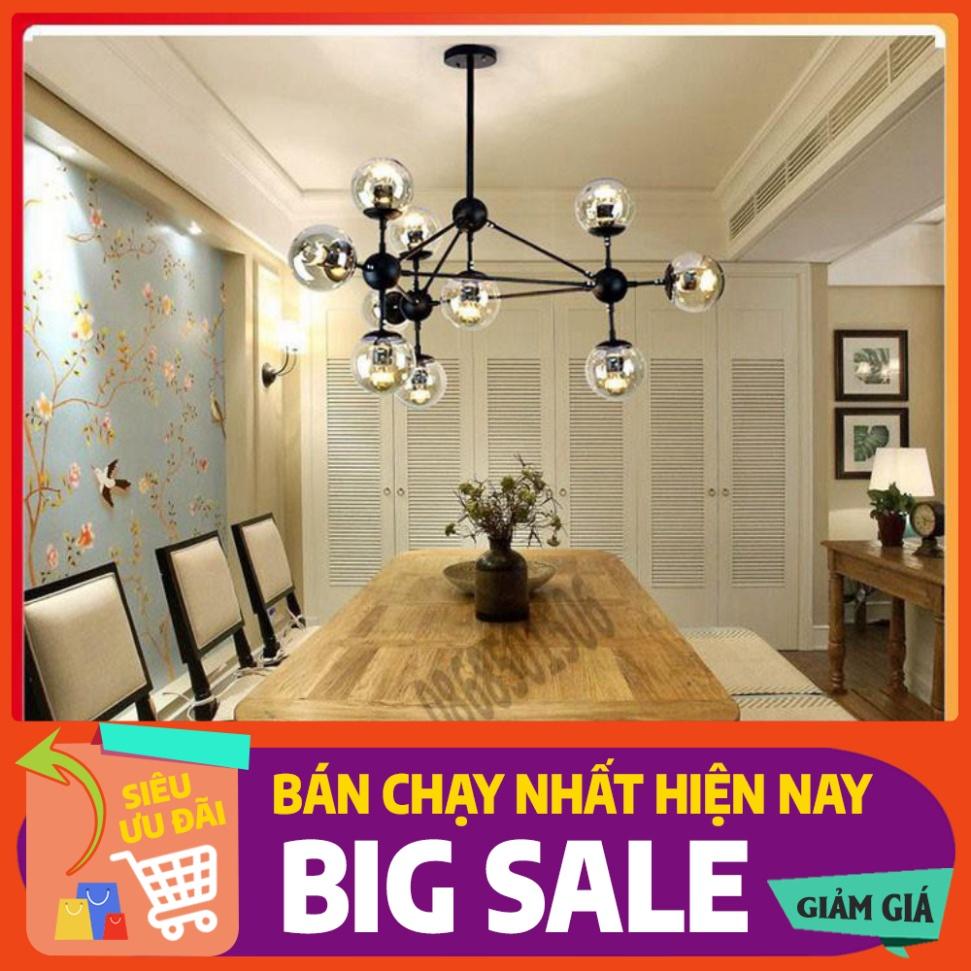 *Bảo hành 12 tháng*Đèn Chùm Phân Tử Ondric 10 bóng - Decor lighting, chùm ý 10 bóng dạng phân tử trang trí phòng khách