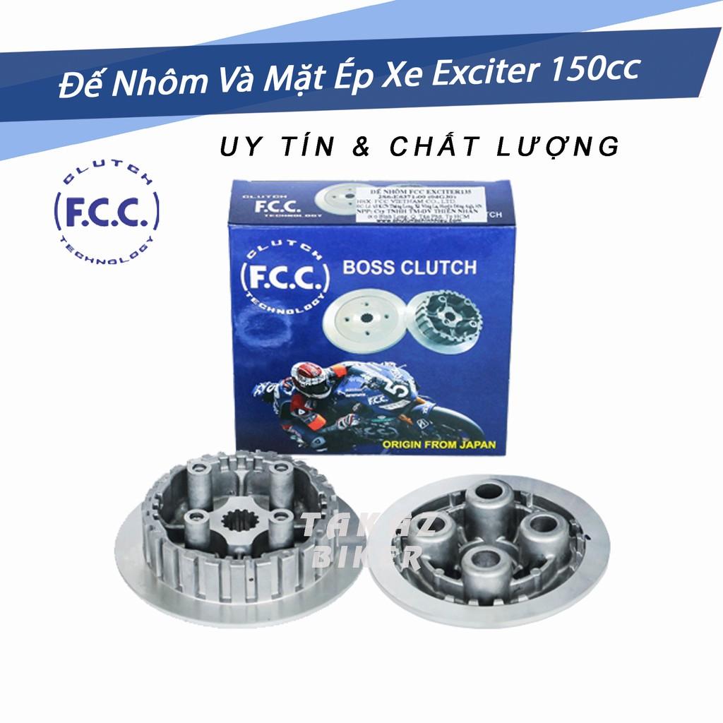 A1 Bộ nồi đế nhôm FCC - mặt ép - lá bố - lá sắt dùng cho xe Exciter 135 2011 col tay