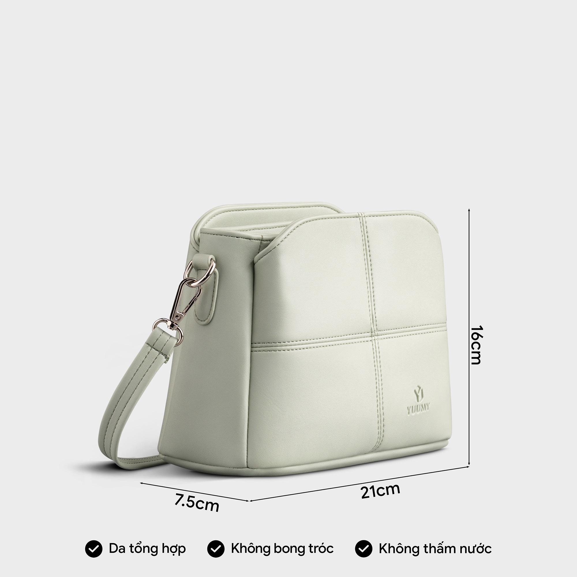 Túi Yuumy ( Thời trang nữ đi chơi size 21 - Túi đeo chéo da Seasand YN196 )