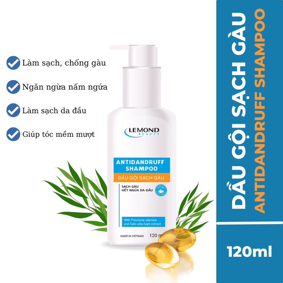 Dầu Gội Sạch Gàu ALFASEPT LEMOND Hỗ Trợ Trị Gàu, Ngăn Ngừa Nấm Ngứa, Dưỡng Ẩm Tóc Và Da Đầu Cho Tóc Mềm Mượt (120ml)