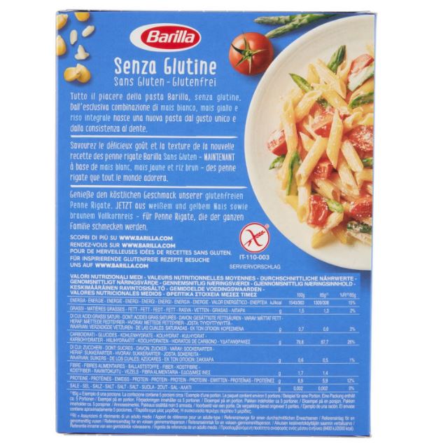 Nui Ống Gluten Free Penne Rigate  - Barilla Penne Rigate Gluten Free 400G