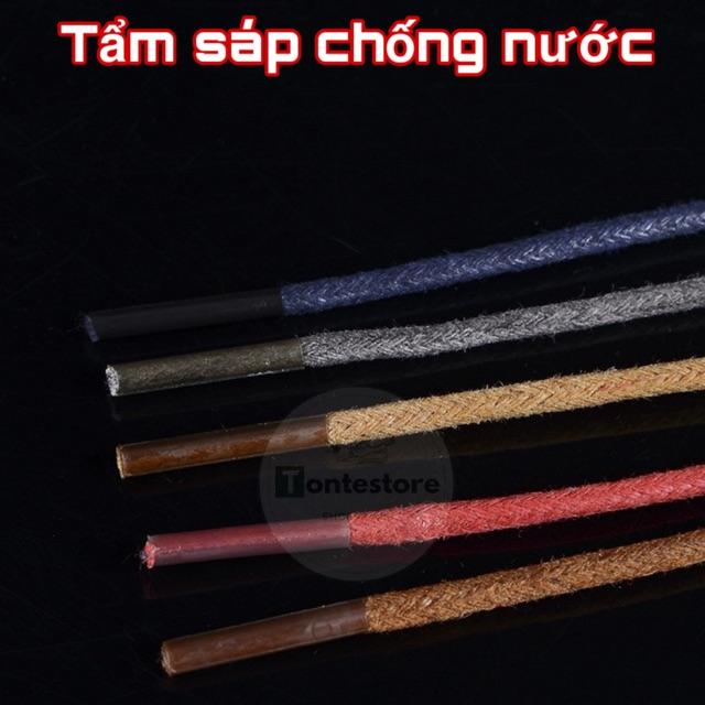 Dây giày sáp tròn cho giày da, giày tây, giày thời trang cao cấp( phủ sáp chống nước) DGDA01