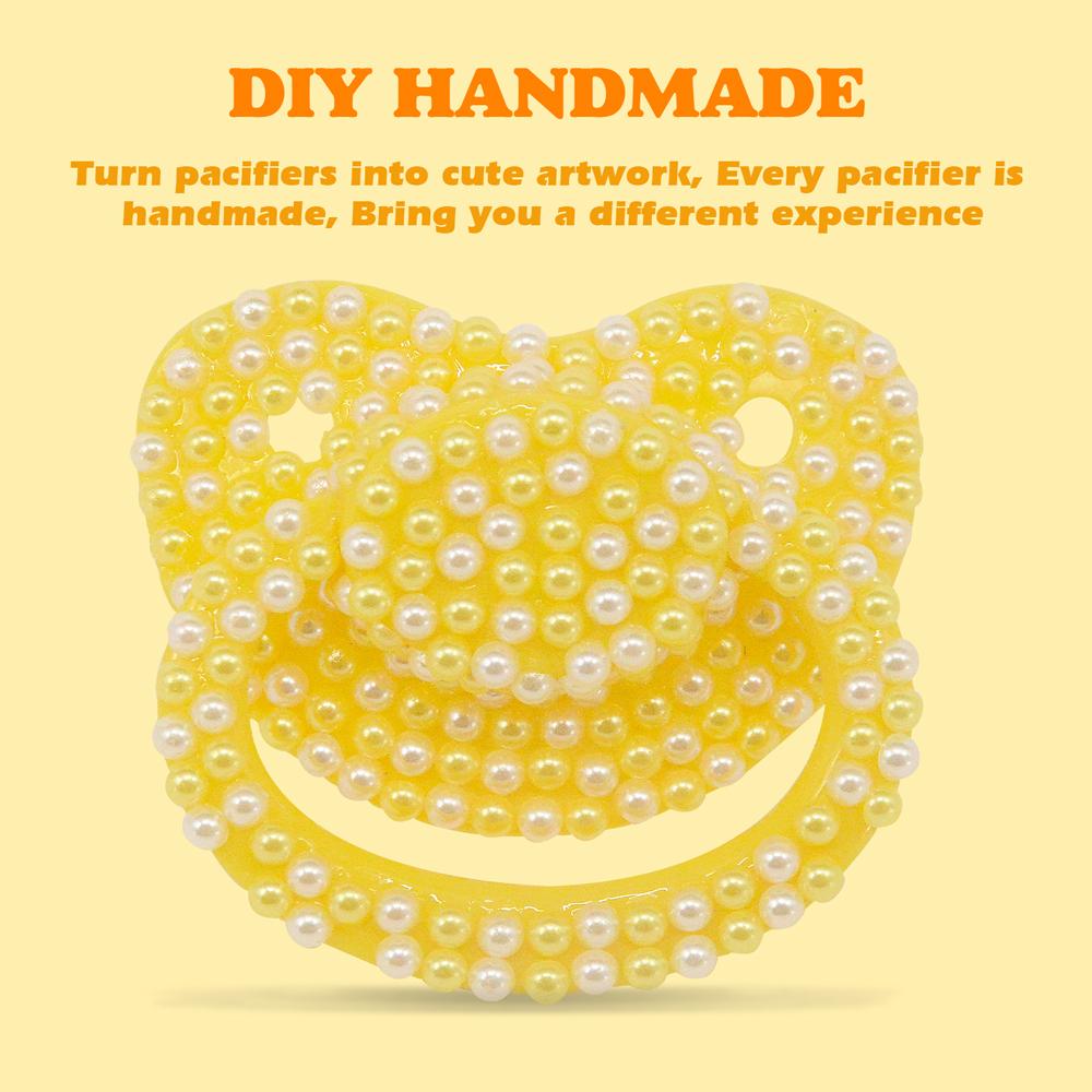 ABDL Trưởng Thành Bbay Kích Thước Núm Vú Giả 100% Handmake Trưởng Thành Cho Em Bé Lắc Hoa Văn Dễ Thương DDLG Núm Vú Giả Bố Giả Dom Tã