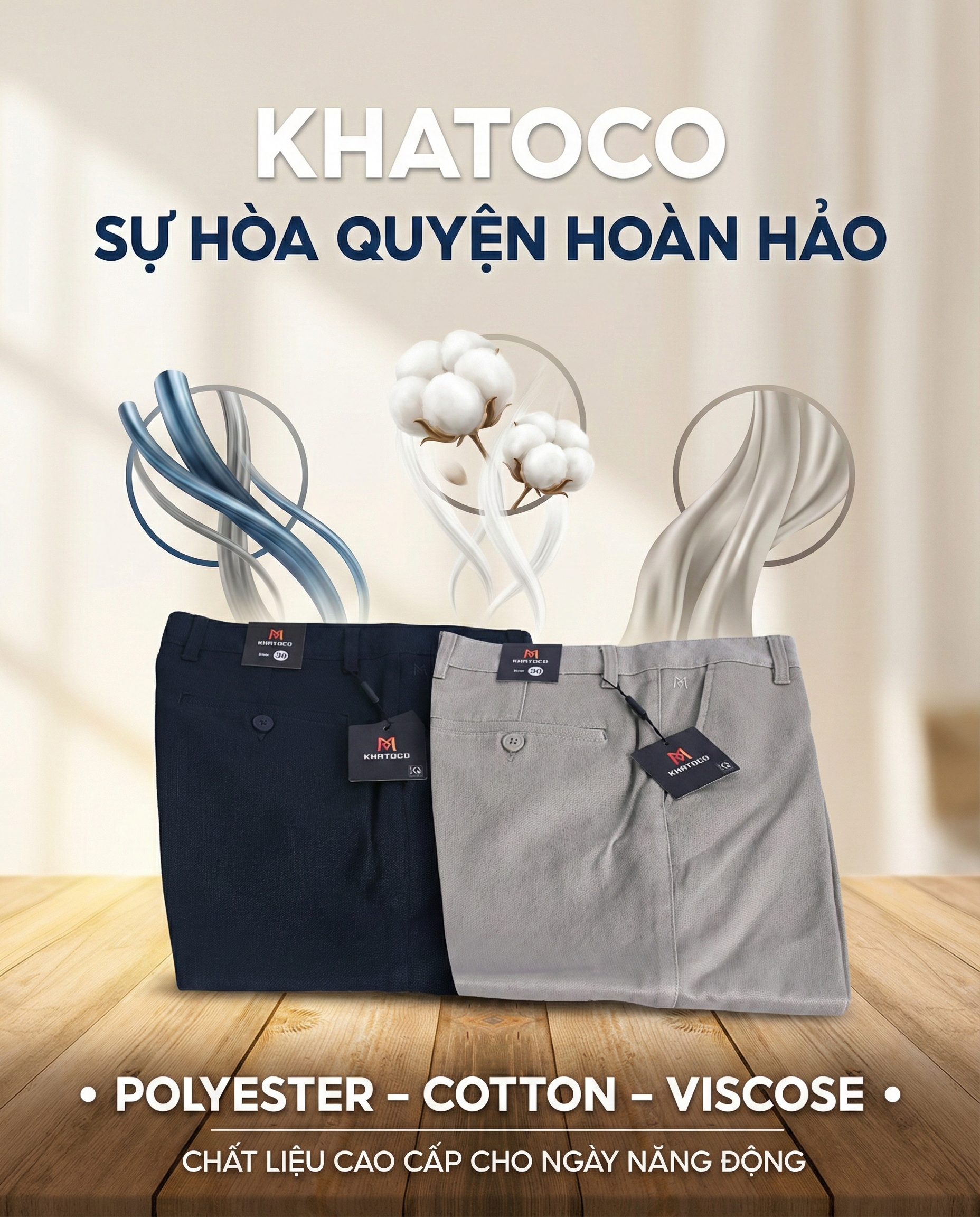 Quần dài Kaki nam Khaoco (29 - 37)