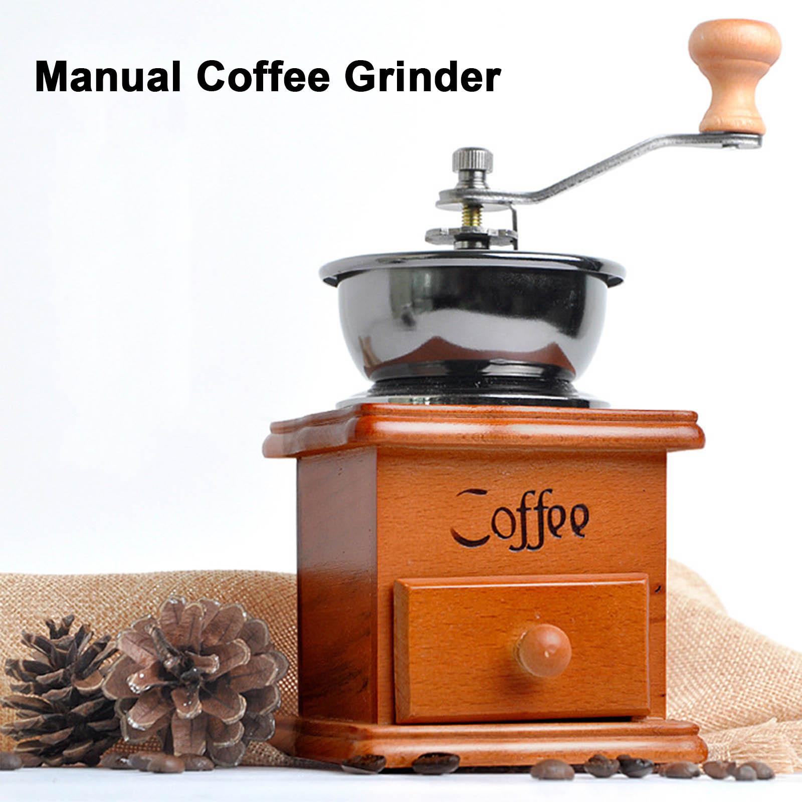 Máy xay cà phê bằng tay bằng thép không gỉ và gỗ