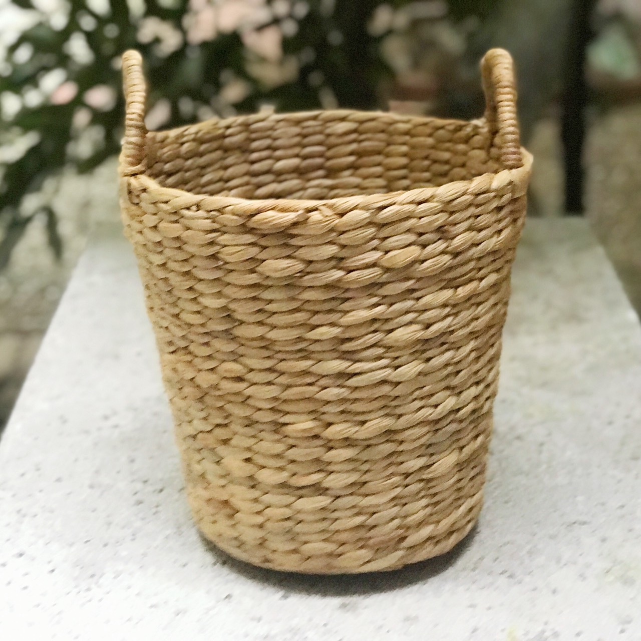 Sọt lục bình  hình tròn dùng để quần áo, đồ chơi, trồng cây, homedecor phong cách kiểu Hàn