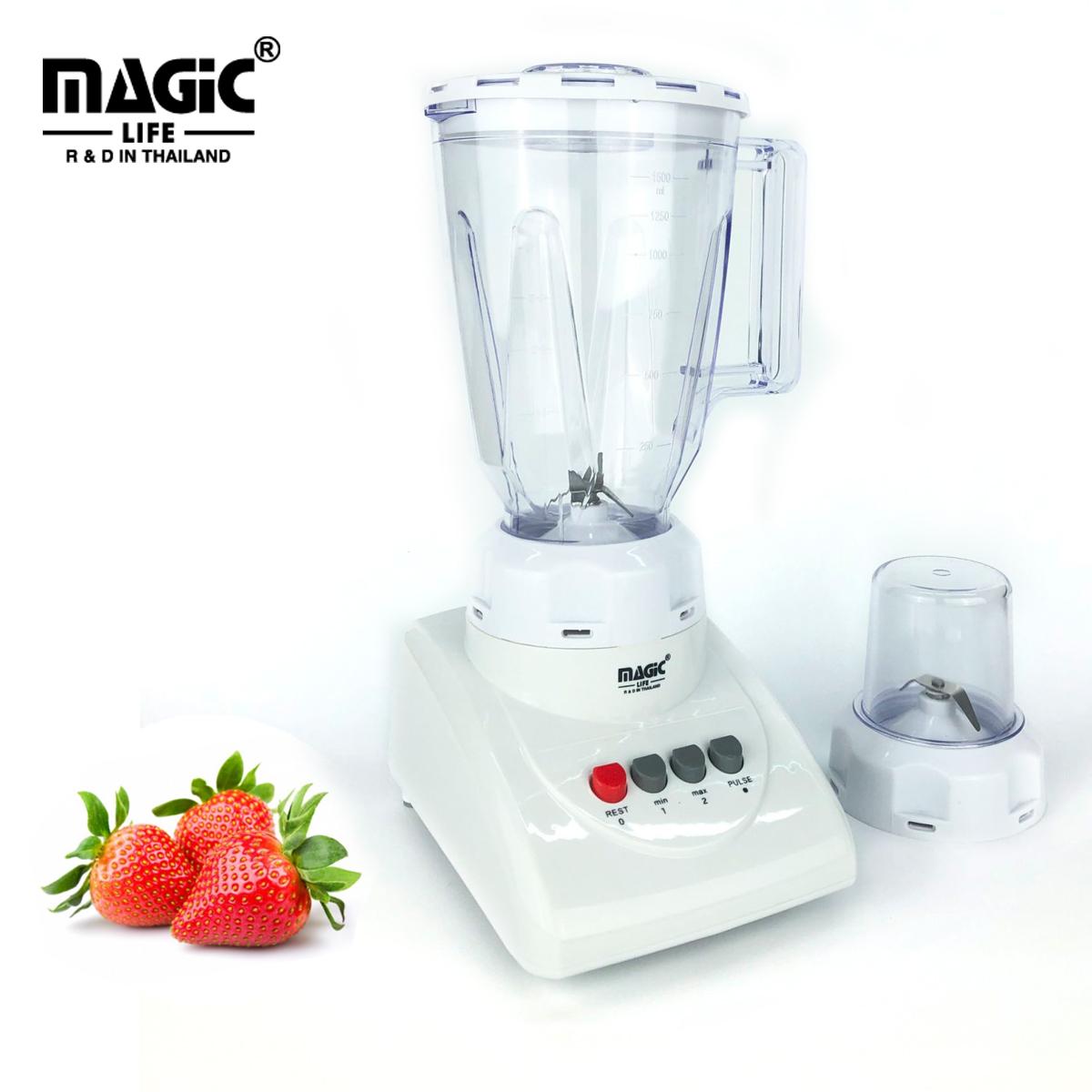 Máy xay sinh tố 2 cối nhựa Magic Life MG-9082 - Giao màu ngẫu nhiên - Hàng chính hãng