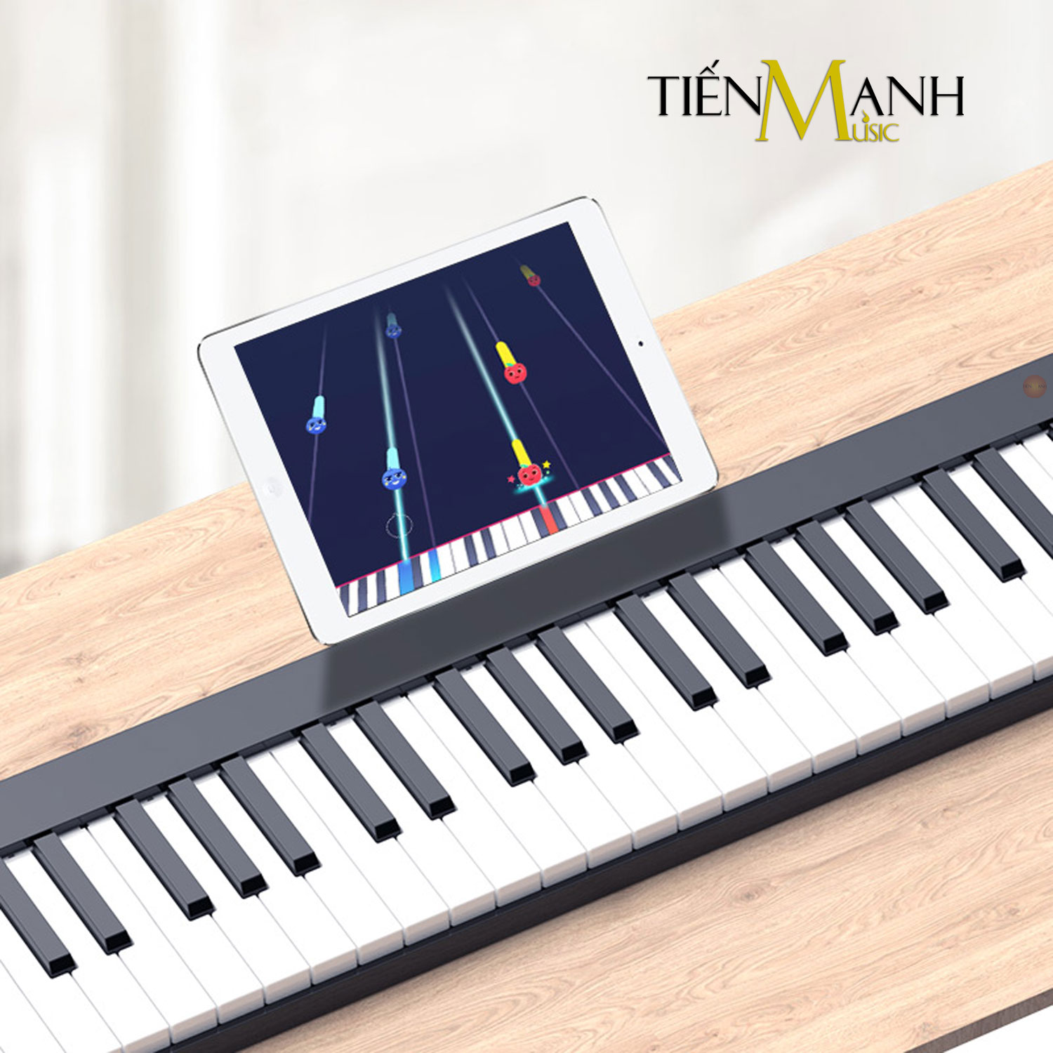 Đàn Piano Điện Konix PJ61Z - 61 Phím cảm ứng lực Midi Keyboard Controllers PJ61 Hàng Chính Hãng - Kèm Móng Gẩy DreamMaker