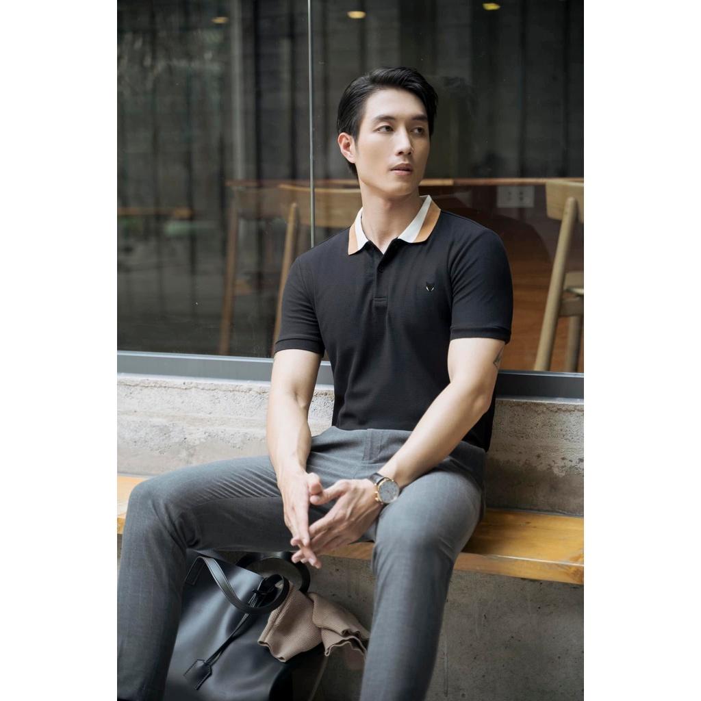 Áo thun POLO nam DF phối bo cổ thêu logo PLDF | LASTORE MENSWEAR