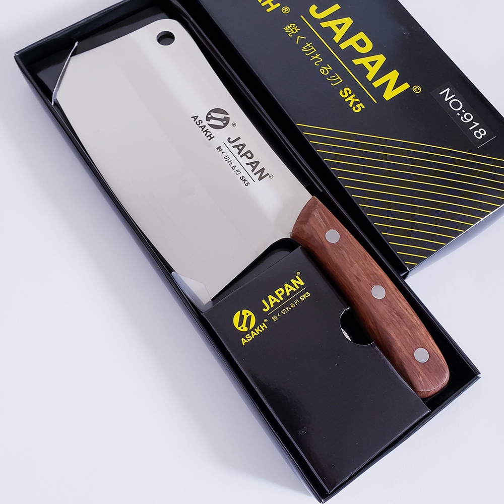 Dao Chặt Xương Dùng Làm Bếp Loại Xịn ASAKH Nhật Bản Cầm Nặng Tay