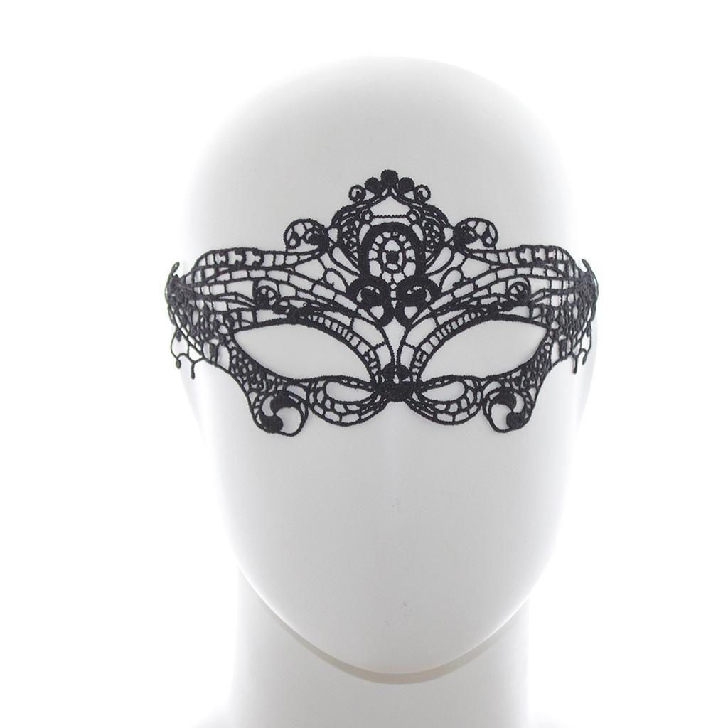 Gorgeous Venetian Black Lace Eye Mask Masquerade Fancy Dress Party Mask
