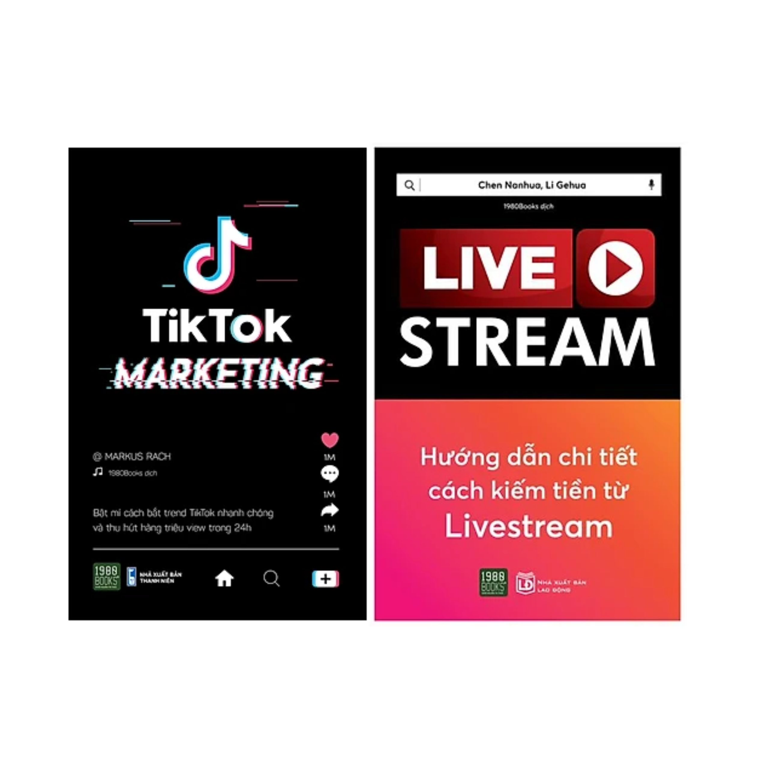 Combo 2Q Sách Kinh Doanh Trên Nền Tảng Số : Livestream - Hướng Dẫn Chi Tiết Kiếm Tiền Từ Livestream + Tiktok Marketing