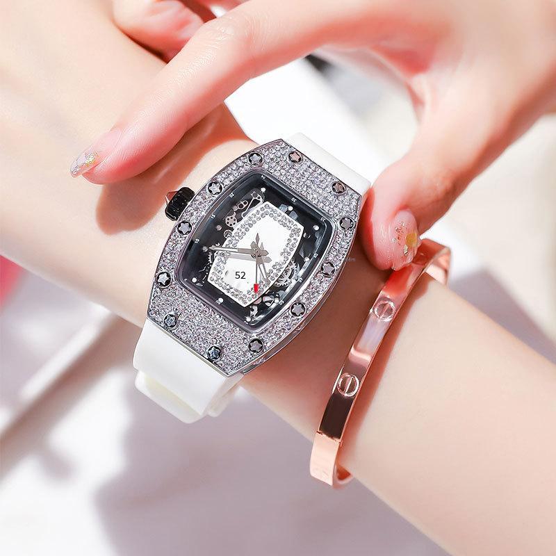 Đảm bảo chất lượng CARIOIO Cromi đồng hồ nữ ins gió xu hướng kim cương đầy đủ mặt số lớn Richard phi cơ đồng hồ boudoir mật ong