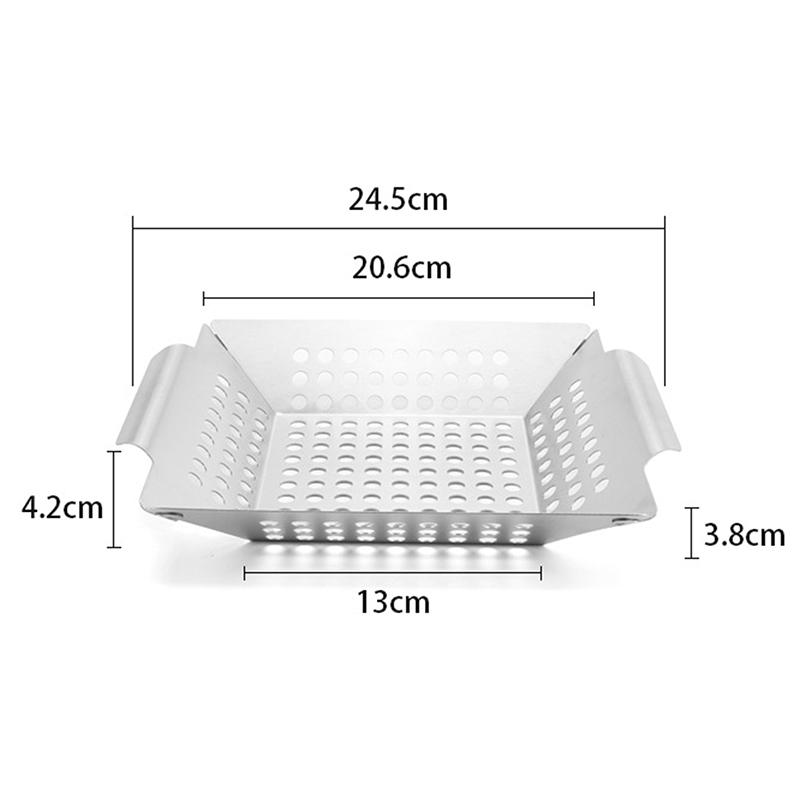Nướng Giỏ Nướng Món Ăn Rau Thịt Nướng Chảo Không Dính Rổ Thịt Nướng Phụ Kiện Khay Nướng Dụng Cụ Nhà Bếp Tiện Ích